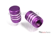 Purple Aluminum Chrome Stripes Tire Valve Stem Caps