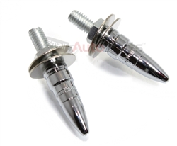 Chrome Bullet Spike License Plate Frame Fasteners Bolts