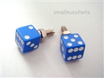 Blue Dice License Plate Frame Fasteners Bolts