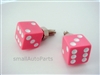 Pink Dice License Plate Frame Fasteners Bolts