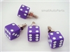 Purple Dice License Plate Frame Fasteners Bolts