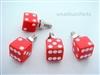 Red Dice License Plate Frame Fasteners Bolts