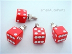 Red Dice License Plate Frame Fasteners Bolts