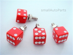 Red Dice License Plate Frame Fasteners Bolts