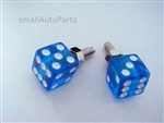 Clear Blue Dice License Plate Frame Fasteners Bolts