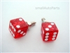 Clear Red Glitter Dice License Plate Frame Fasteners Bolts