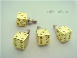 Yellow Gold Dice License Plate Frame Fasteners Bolts