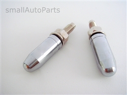 Chrome Bullet Tip License Plate Frame Fasteners Bolts