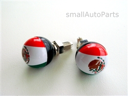 Mexico Flag License Plate Frame Fasteners Bolts