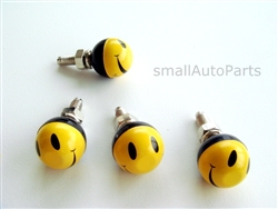 Smiley Face License Plate Frame Fasteners Bolts