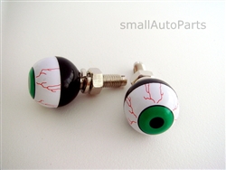 Green Eyeball License Plate Frame Fasteners Bolts