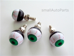 Green Eyeball License Plate Frame Fasteners Bolts