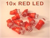 Red T10 LED Light Bulbs