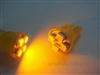 Yellow T10 4 SMD LED Light Bulbs
