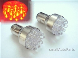 Red 1157 12-LED Light Bulbs