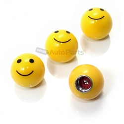 Smiley Face Ball Tire Valve Stem Caps