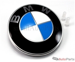 BMW Genuine Original Roundel Hood or Trunk 82mm Emblem Round Badge + 2 Grommets