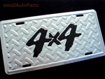 4x4 Aluminum License Plate