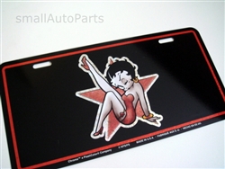 Betty Boop Aluminum License Plate