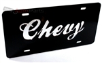 Chevrolet Acrylic Black License Plate Tag