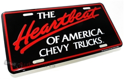 Chevrolet The Heartbeat Of America Aluminum License Plate