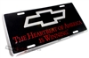 Chevy The Heartbeat Of America Aluminum License Plate