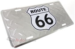 Route 66 Aluminum License Plate