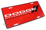 Dodge Motorsports Aluminum License Plate