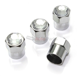 Clear Crystal Diamond Bling Tire Valve Stem Caps