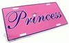 Princess Aluminum License Plate