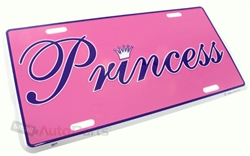 Princess Aluminum License Plate