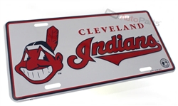 Cleveland Indians MLB Aluminum License Plate Tag