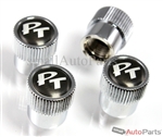 Chrysler PT Cruiser Black Logo Chrome ABS Tire Stem Valve Caps