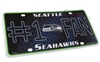 Seattle Seahawks #1 Fan NFL Aluminum License Plate Tag