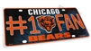 Chicago Bears #1 Fan NFL Aluminum License Plate Tag