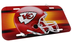 Kansas City Chiefs NFL Plastic License Plate Tag