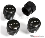 GMC Logo Black ABS Tire Stem Valve Caps
