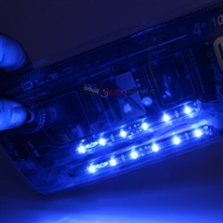 2 x 4" Blue UltraBrights LED Strips