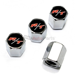 Dodge R/T Logo Chrome ABS Tire Valve Stem Caps