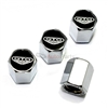 Pontiac GTO Black Logo Chrome ABS Tire Valve Stem Caps