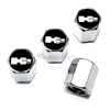 Hummer H2 Logo Chrome ABS Tire Valve Stem Caps