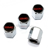 GMC Red Logo Chrome ABS Tire Valve Stem Caps