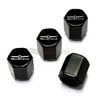 Ford Thunderbird Logo Black ABS Tire Valve Stem Caps