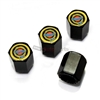 Chrysler Gold Logo Black ABS Tire Valve Stem Caps