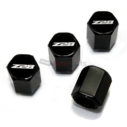 Chevrolet Camaro Z28 Logo Black ABS Tire Valve Stem Caps