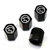 Mercury Ford Cougar Logo Black ABS Tire Valve Stem Caps