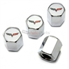 Chevrolet Corvette C5 Logo Chrome ABS Tire Valve Stem Caps