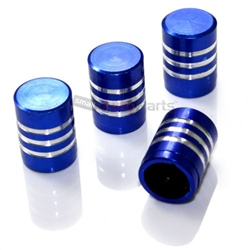 Blue Billet Aluminum Tire Valve Stem Caps