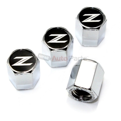 Nissan 370Z Logo Chrome ABS Tire Valve Stem Caps