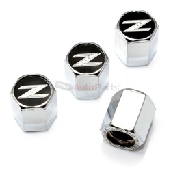 Nissan 350Z Logo Chrome ABS Tire Valve Stem Caps